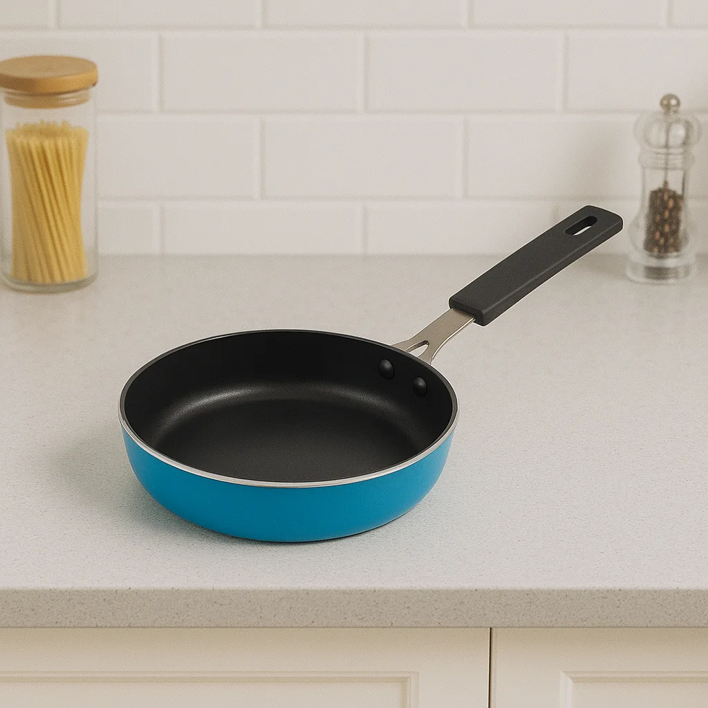 WT-FP016 Blue Modern Spiral Bottom Pressed Frying Pan — image 3