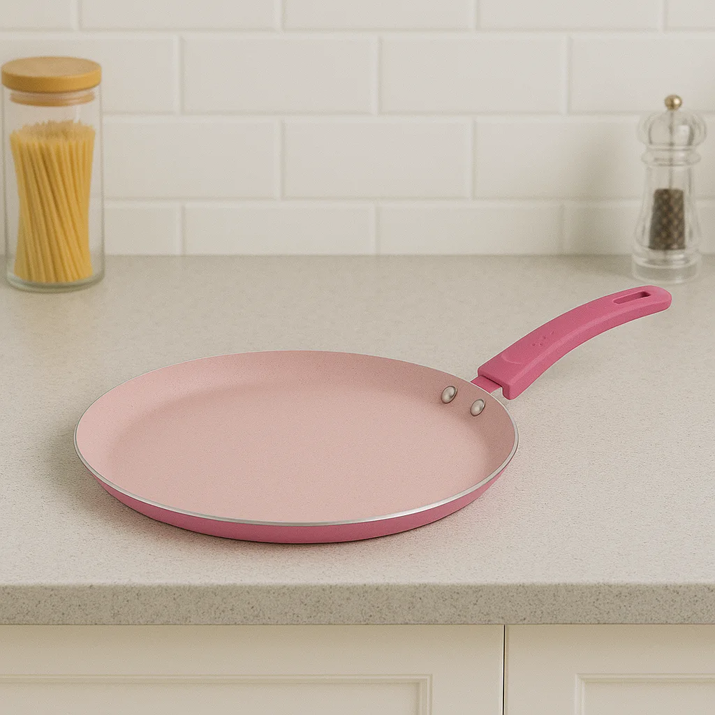 WT-FP018 Pink Flat-bottomed Pressed Frying Pan — image 3