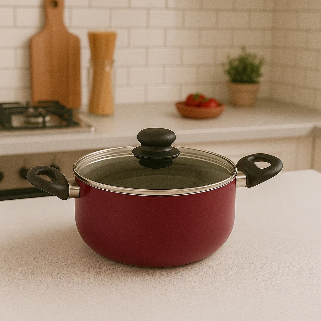WT-SP002 Red Pressed Non-stick Pressed Casserole Stockpot — image 6