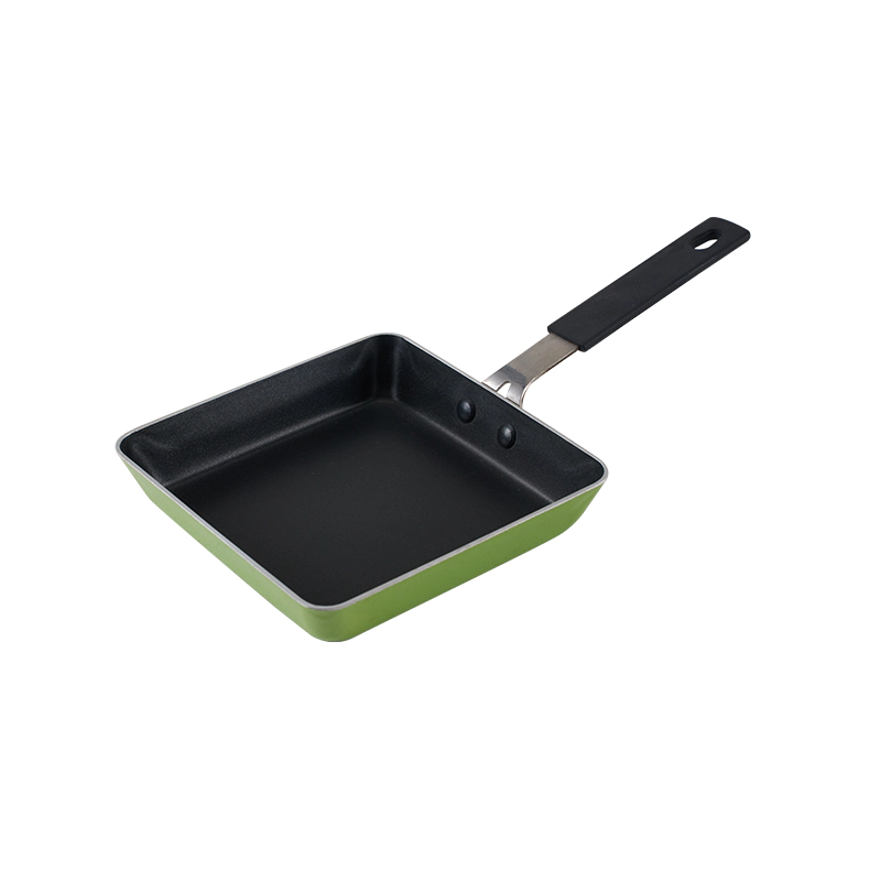 WT-FP017 Green Square Pressed Frying Pan
