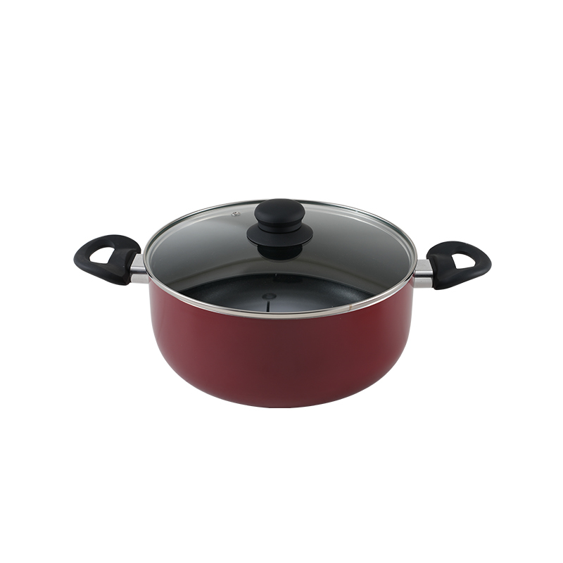WT-SP002 Red Pressed Non-stick Pressed Casserole Stockpot
