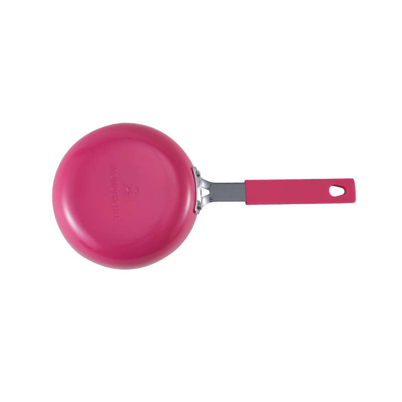 WT-FP012 Plum Red Round Spiral Bottom Frying Pan — image 2