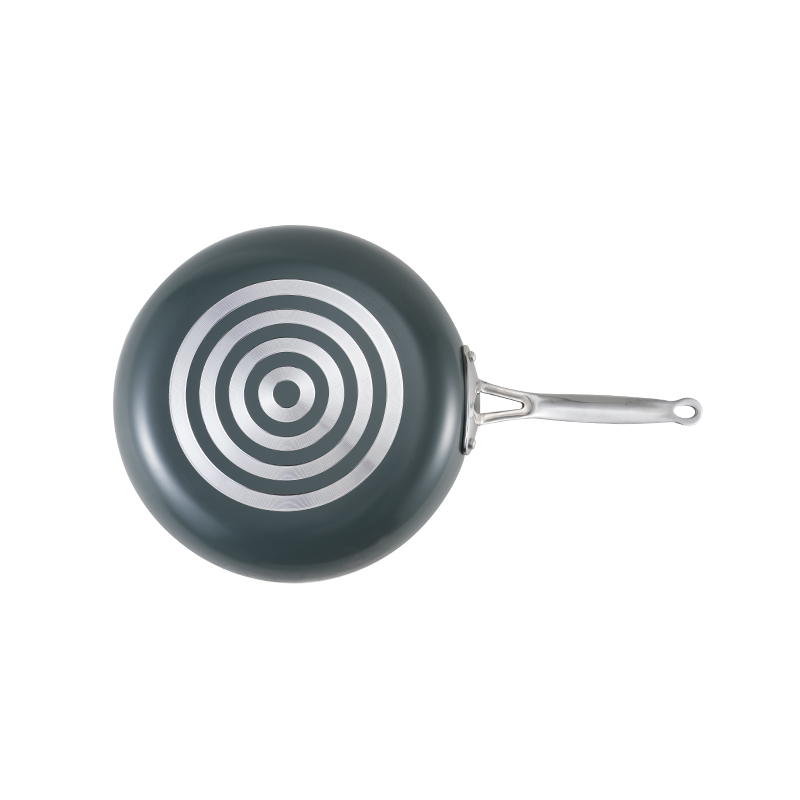 WT-FP027 Green Ceramic Non-stick Painting Pressed Frying Pan — image 3